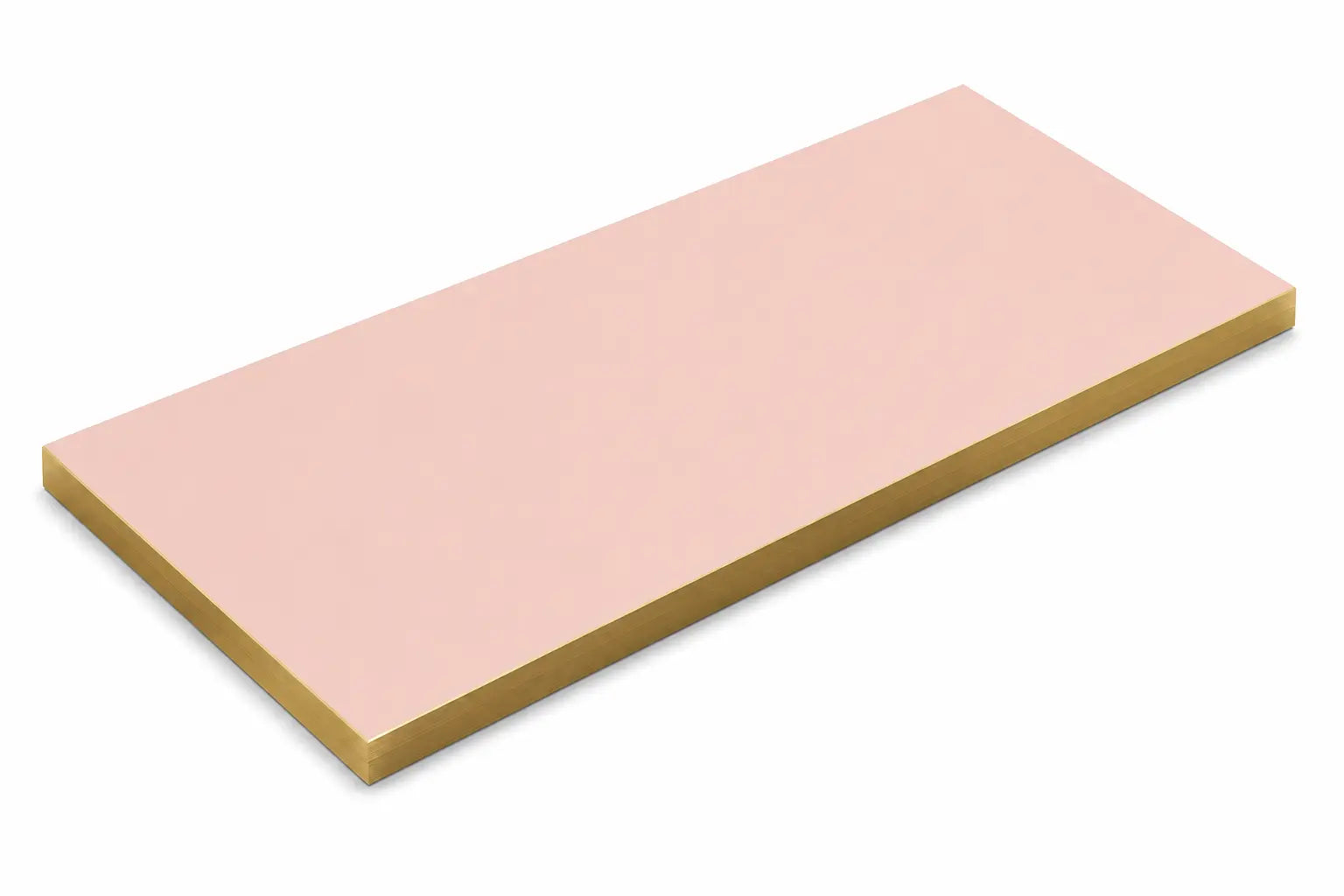Plateau de table Capri rectangle – Chant PVC effet laiton