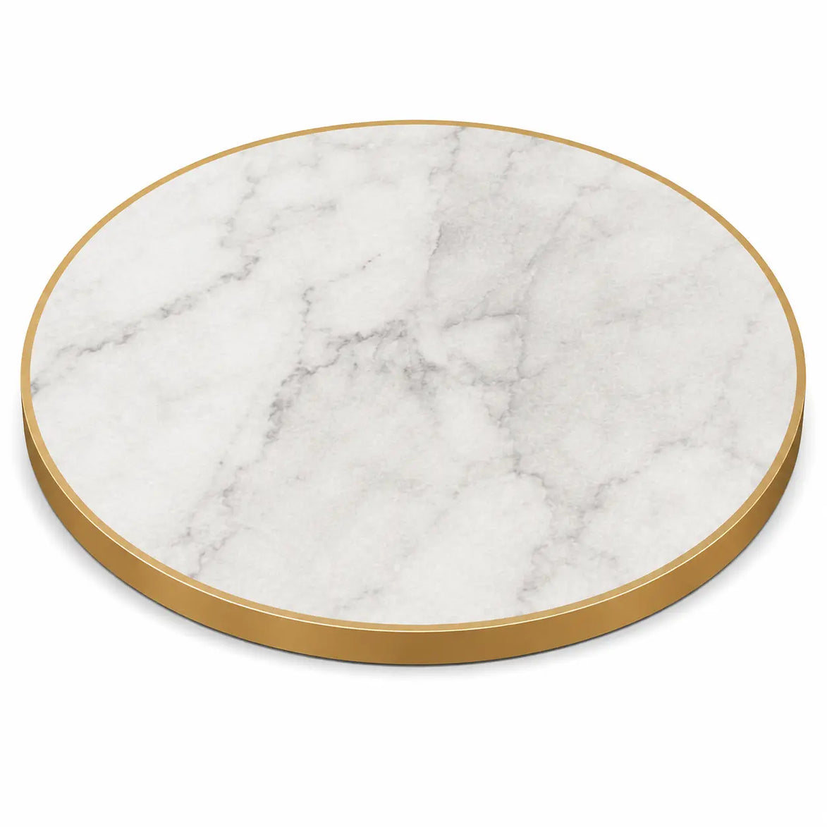 Plateau de table Capri rond – Chant laiton bakélisé