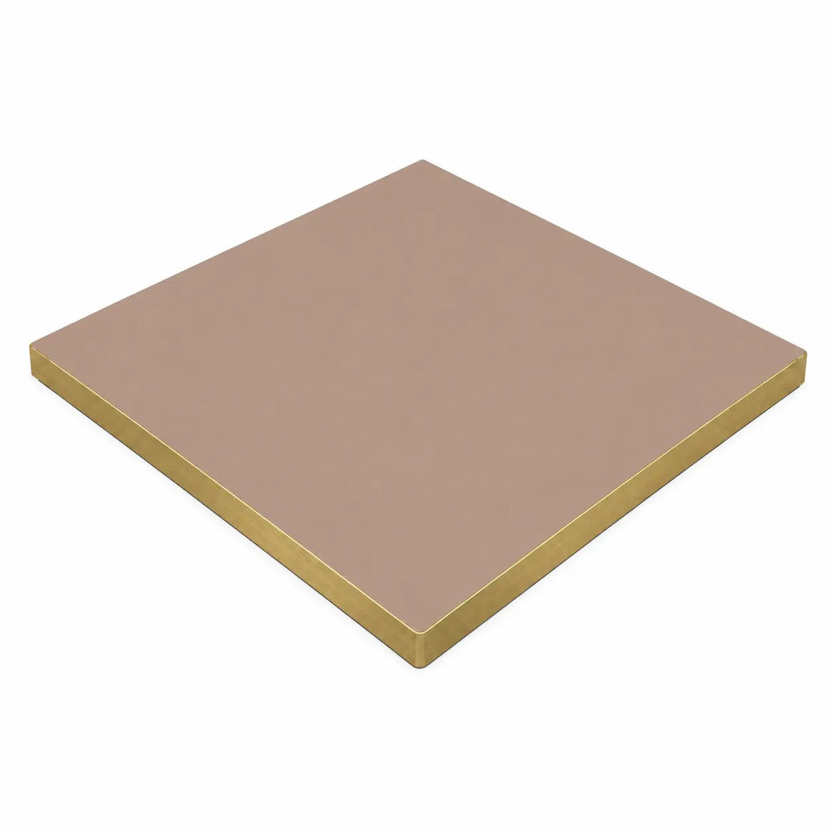 Plateau de table Capri carré – Chant PVC effet laiton