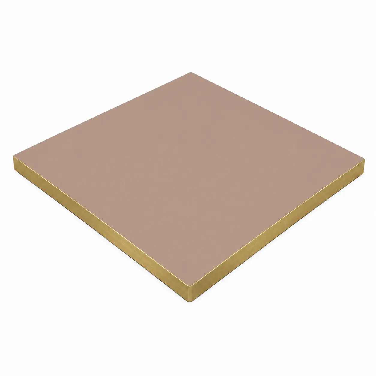 Plateau de table Capri carré – Chant PVC effet laiton