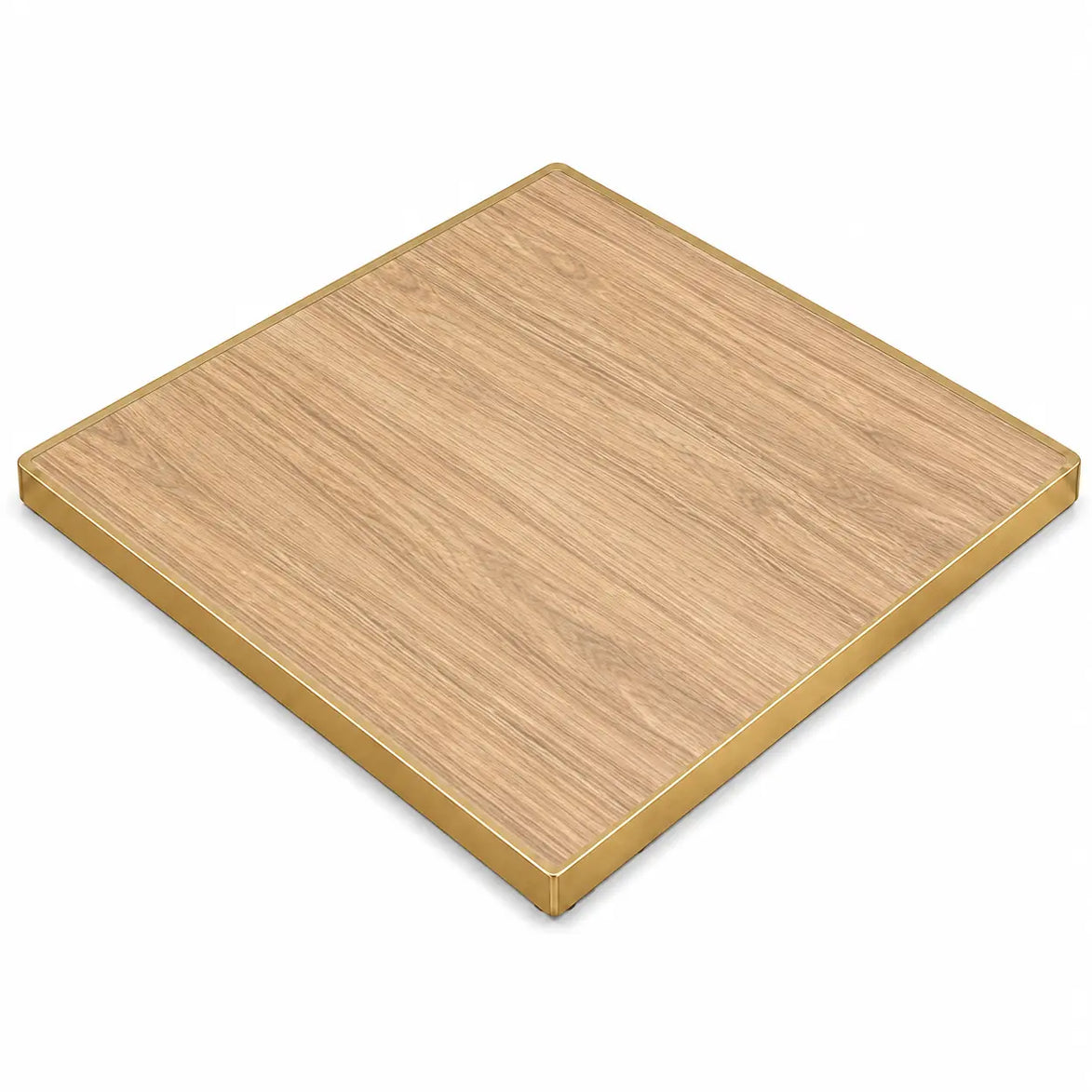 Plateau de table Capri carré – Chant laiton bakélisé