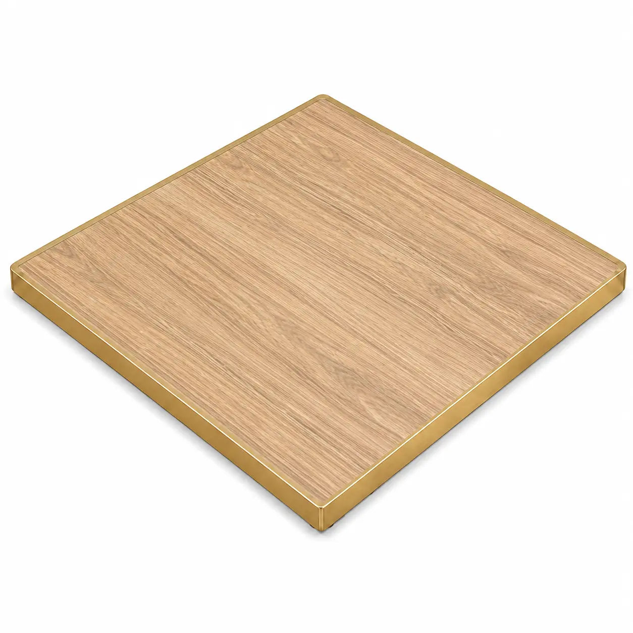 Plateau de table Capri carré – Chant laiton bakélisé