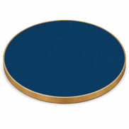 Plateau de table Capri rond – Chant laiton bakélisé