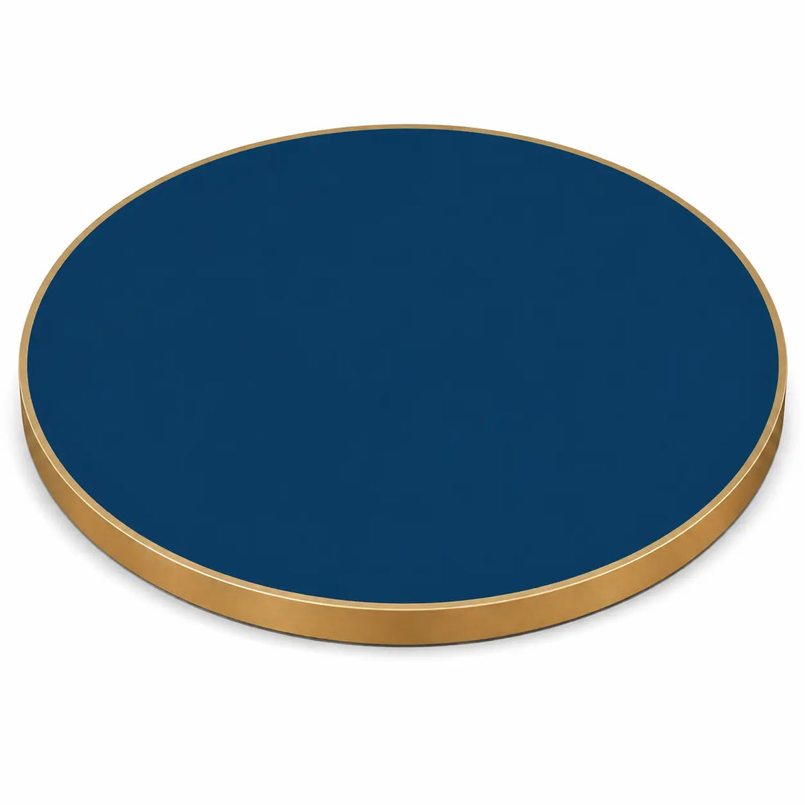Plateau de table Capri rond – Chant laiton bakélisé