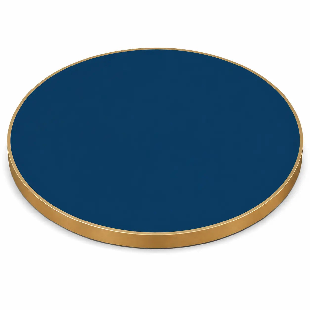 Plateau de table Capri rond – Chant laiton bakélisé