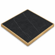 Plateau de table Capri carré – Chant laiton bakélisé