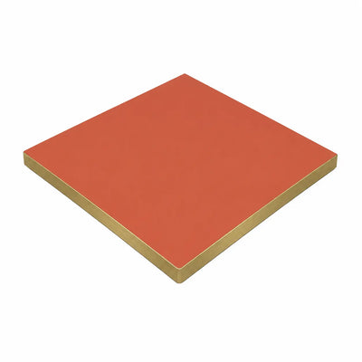 Plateau de table Capri carré – Chant PVC effet laiton