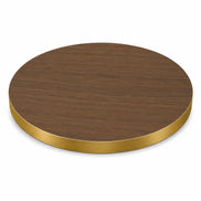 Plateau de table Capri rond – Chant PVC effet laiton