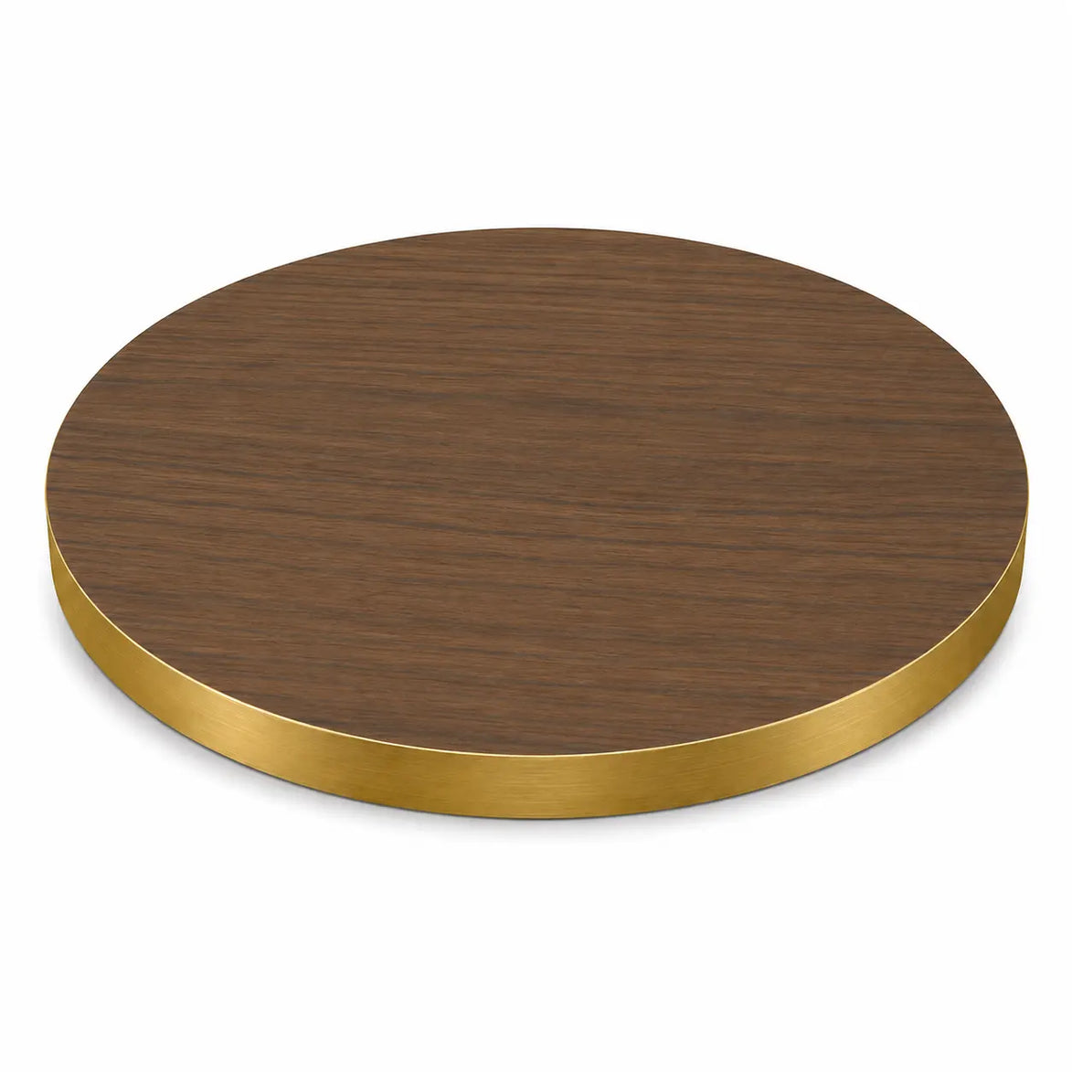 Plateau de table Capri rond – Chant PVC effet laiton