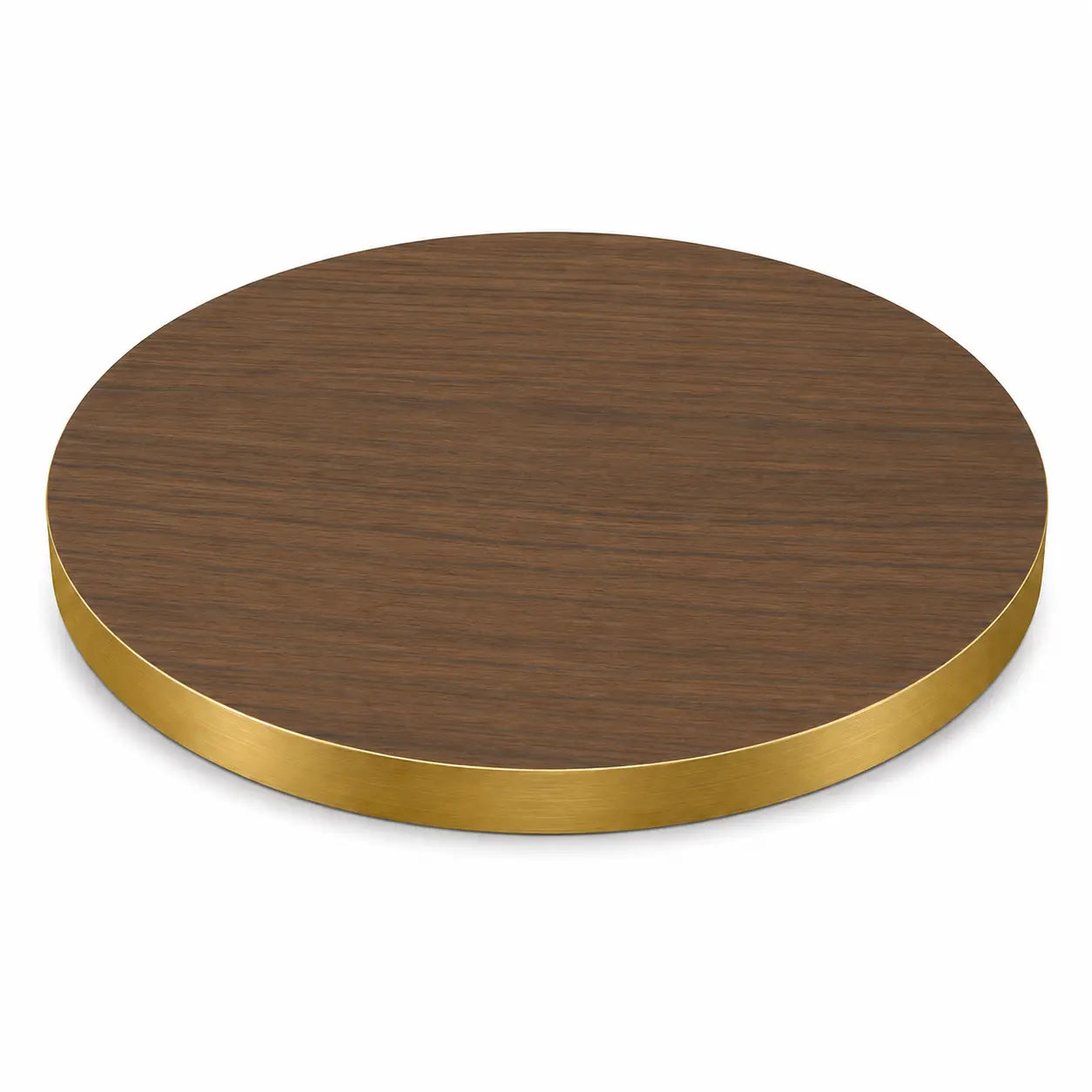 Plateau de table Capri rond – Chant PVC effet laiton