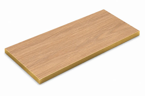 Plateau de table Capri rectangle – Chant PVC effet laiton