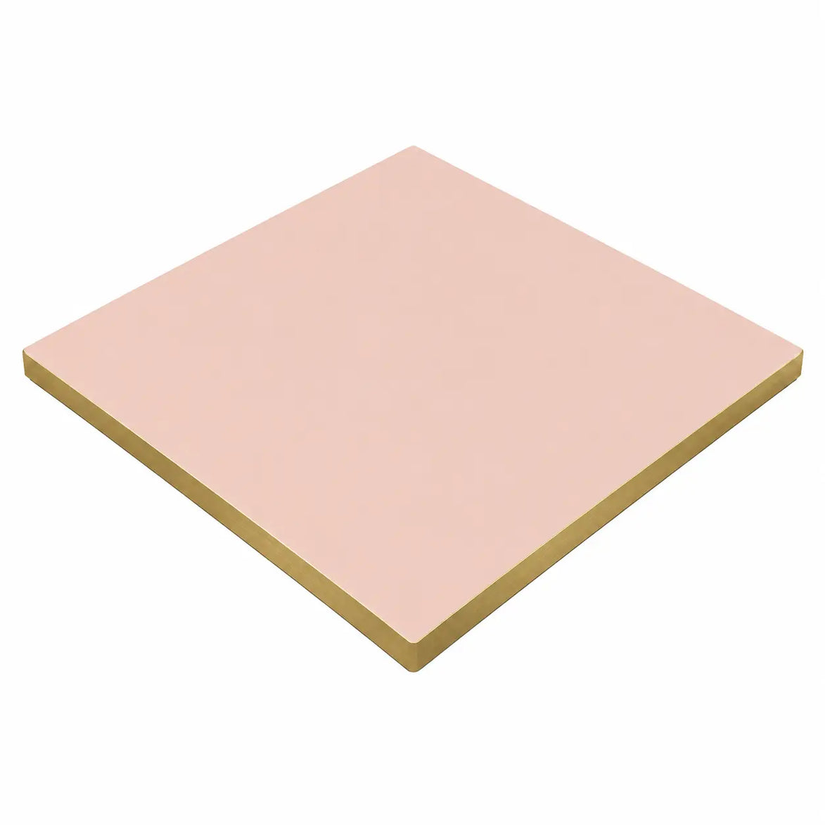 Plateau de table Capri carré – Chant PVC effet laiton