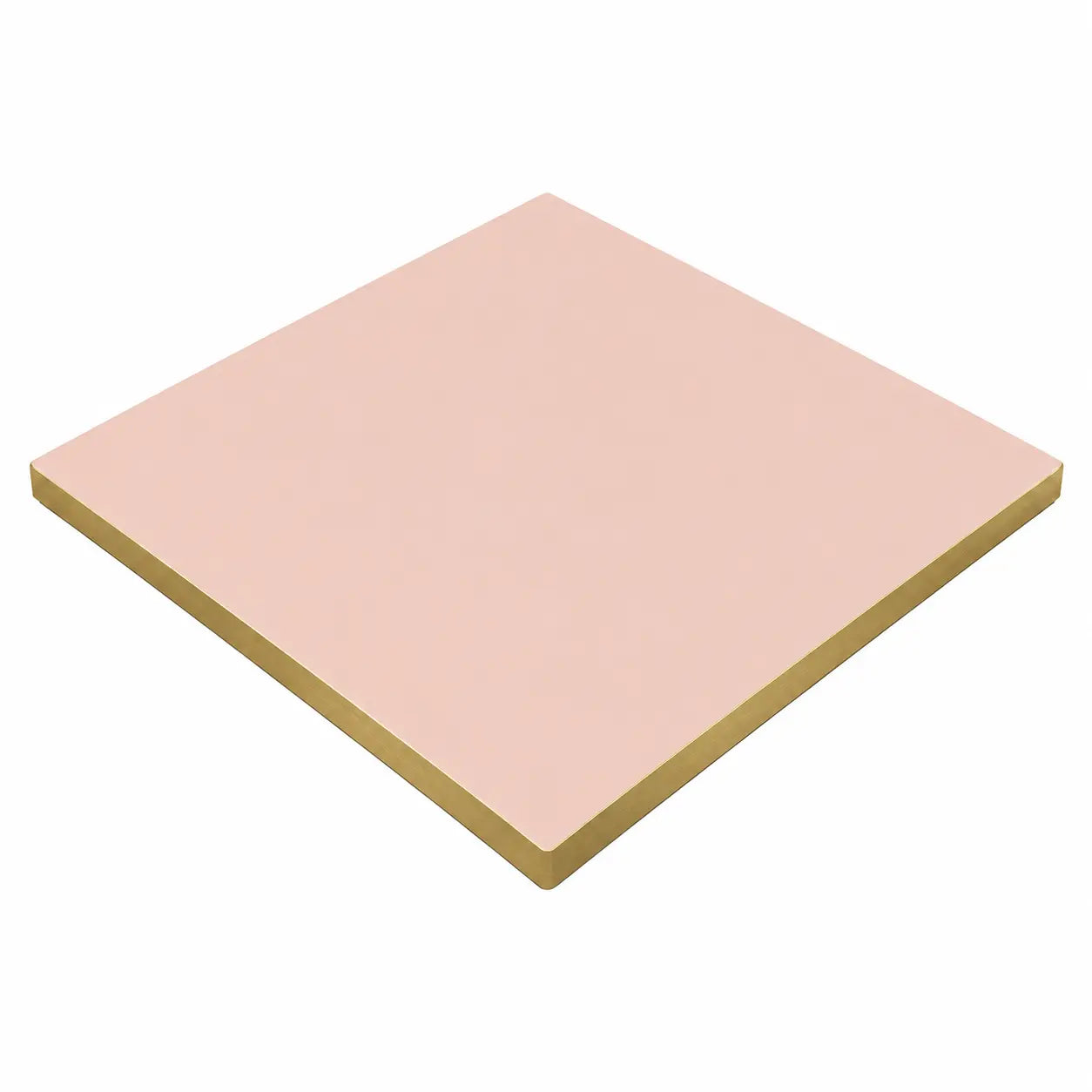 Plateau de table Capri carré – Chant PVC effet laiton