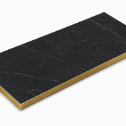 Plateau de table Capri rectangle – Chant PVC effet laiton