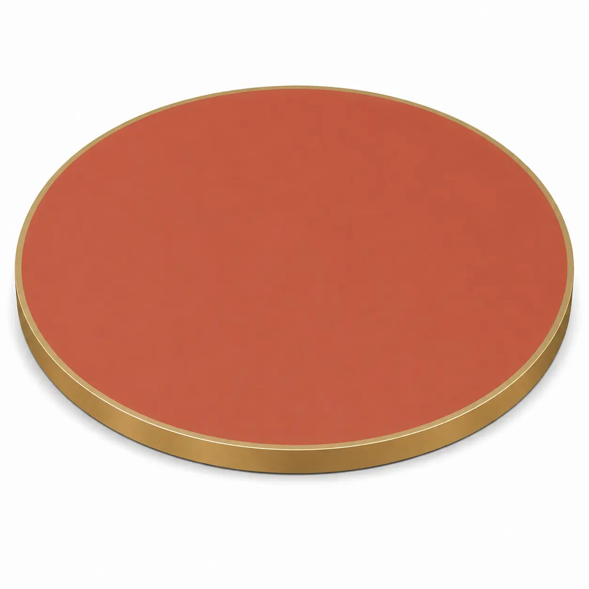 Plateau de table Capri rond – Chant laiton bakélisé