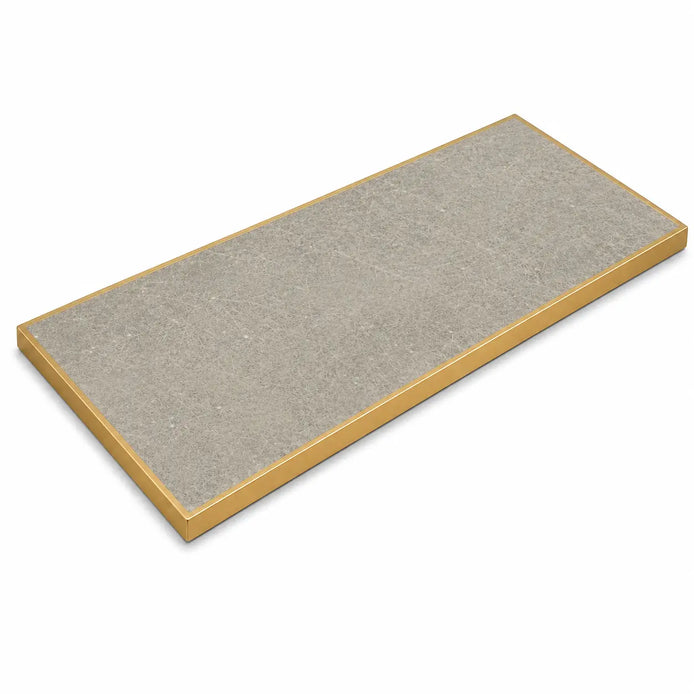 Plateau de table Capri rectangle – Chant laiton bakélisé
