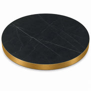 Plateau de table Capri rond – Chant PVC effet laiton