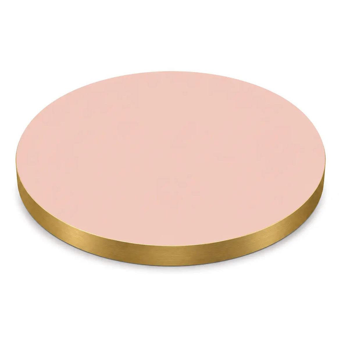 Plateau de table Capri rond – Chant PVC effet laiton