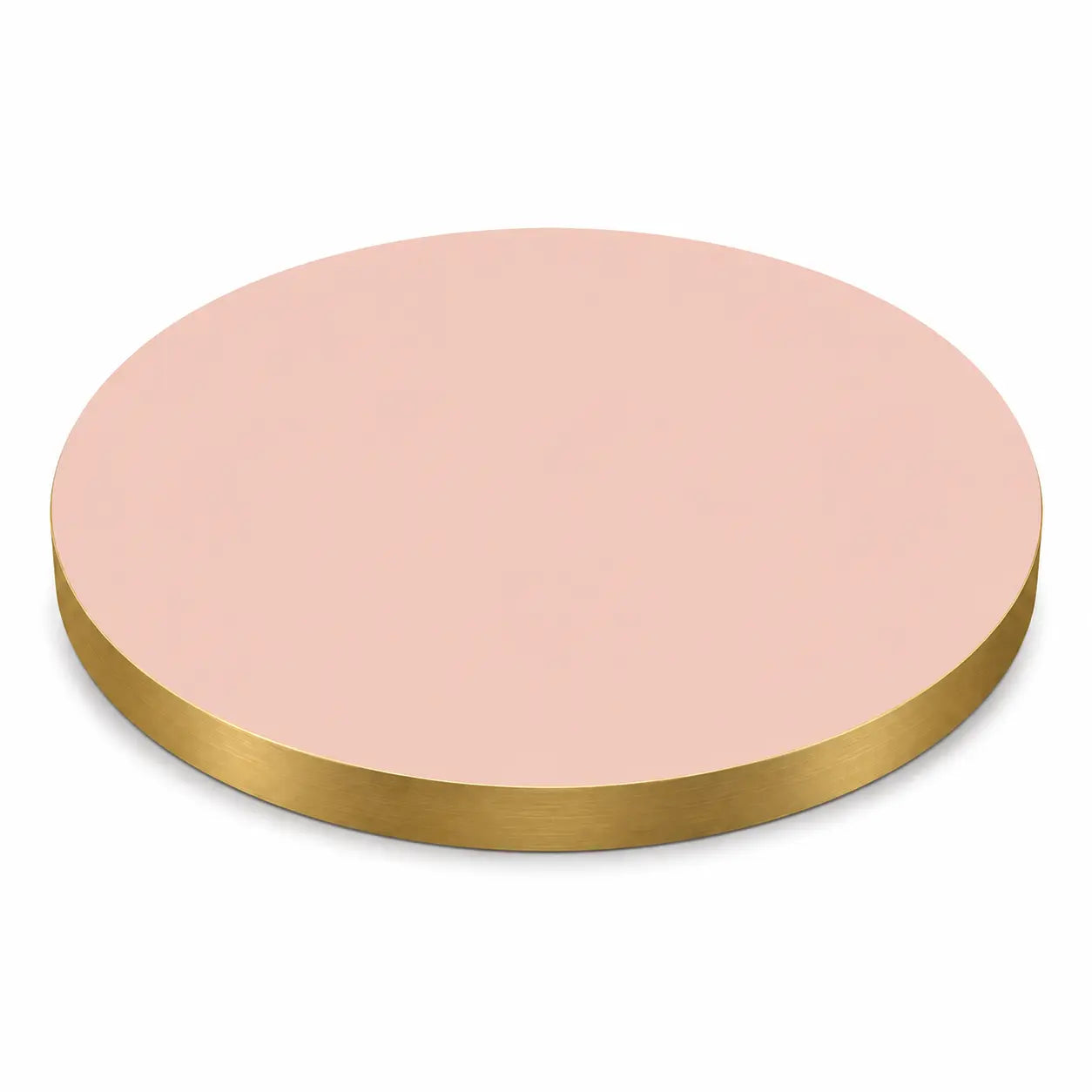Plateau de table Capri rond – Chant PVC effet laiton