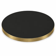 Plateau de table Capri rond – Chant PVC effet laiton