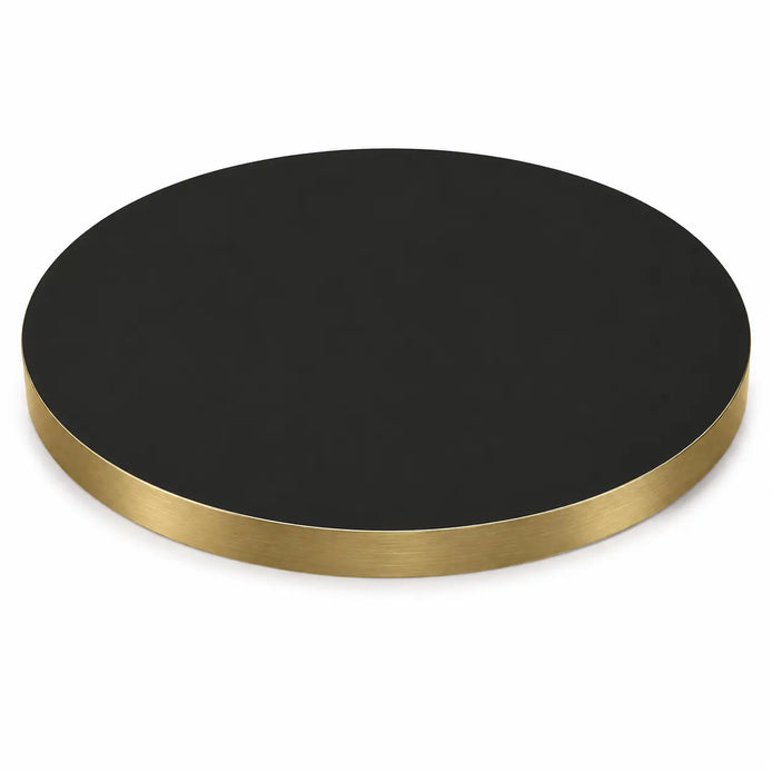 Plateau de table Capri rond – Chant PVC effet laiton
