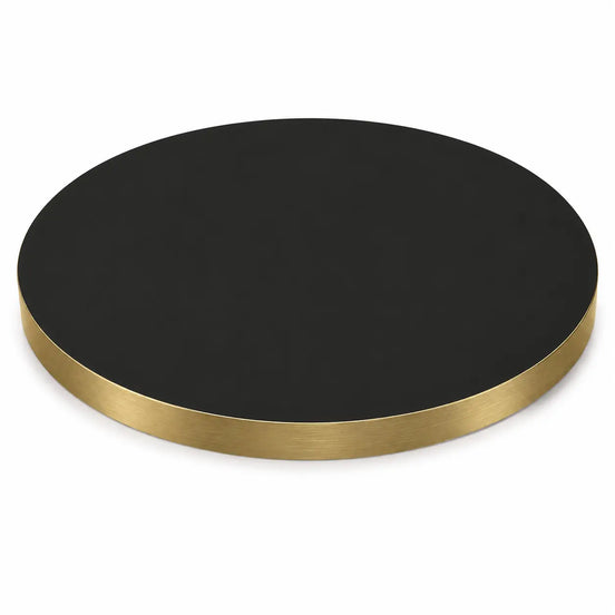 Plateau de table Capri rond – Chant PVC effet laiton