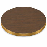 Plateau de table Capri rond – Chant PVC effet laiton