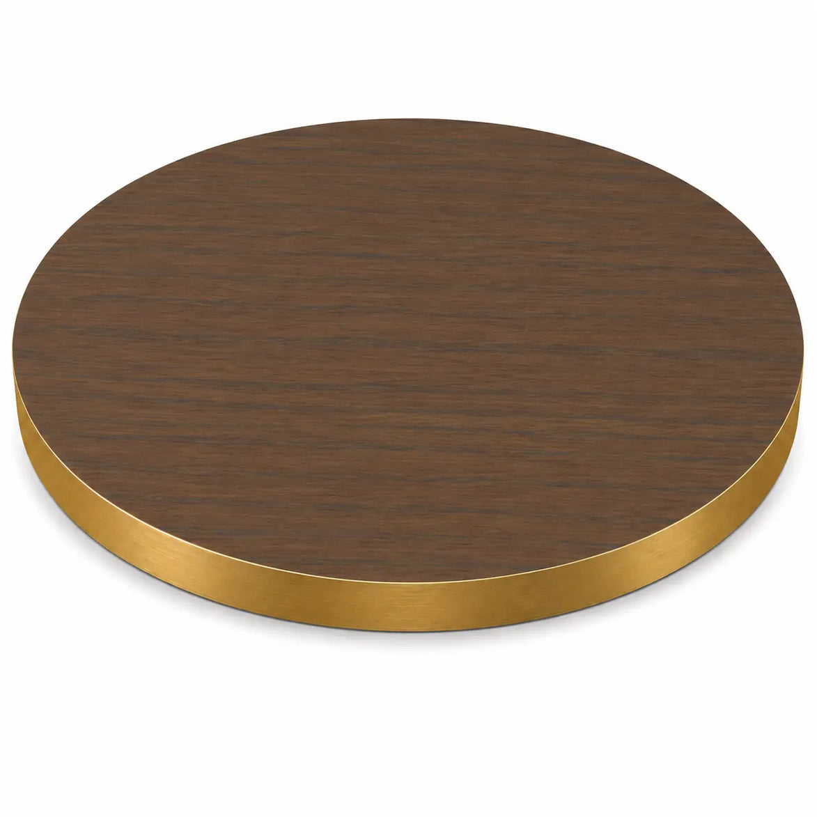 Plateau de table Capri rond – Chant PVC effet laiton