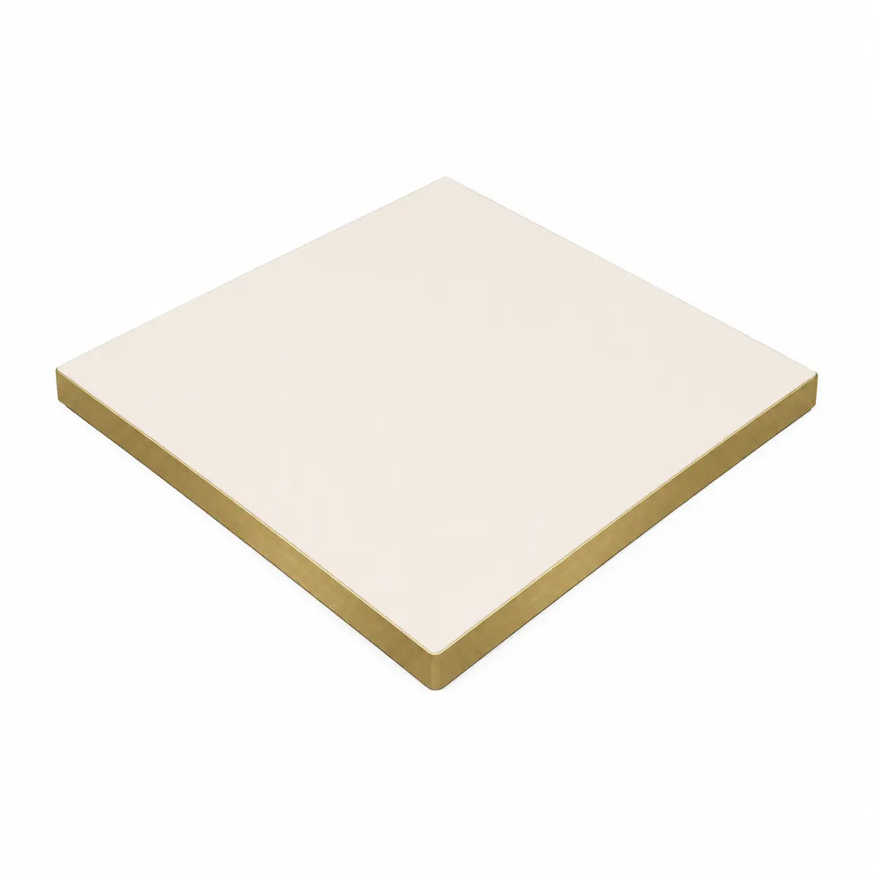 Plateau de table Capri carré – Chant PVC effet laiton