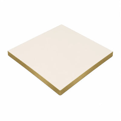 Plateau de table Capri carré – Chant PVC effet laiton