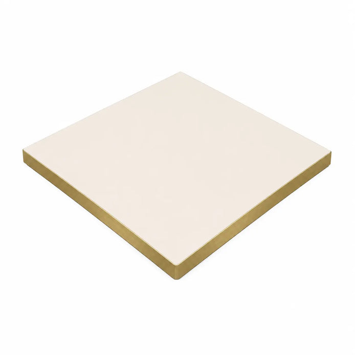 Plateau de table Capri carré – Chant PVC effet laiton