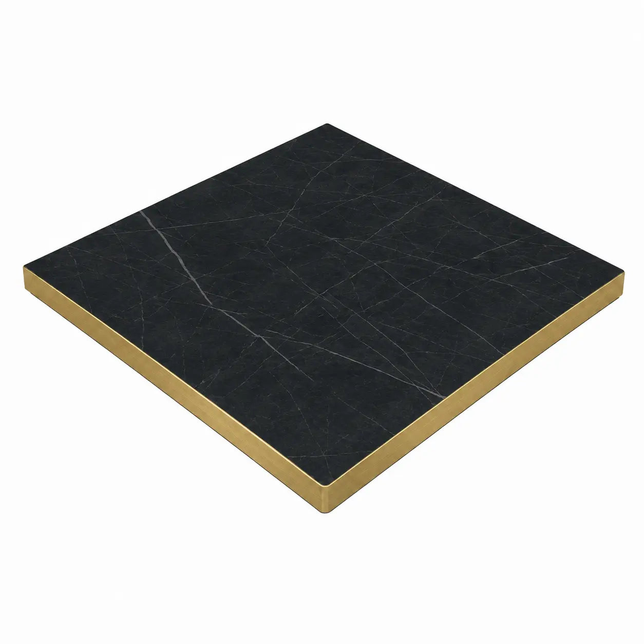 Plateau de table Capri carré – Chant PVC effet laiton