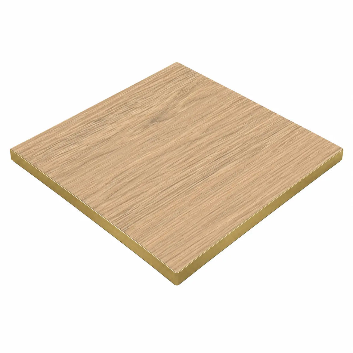 Plateau de table Capri carré – Chant PVC effet laiton
