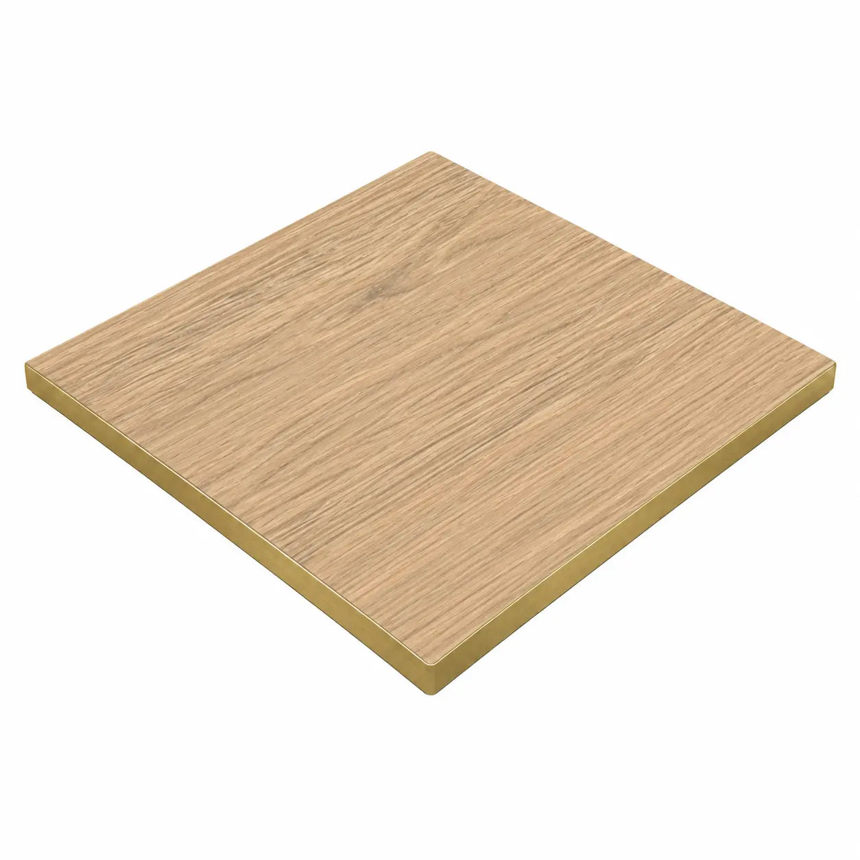 Plateau de table Capri carré – Chant PVC effet laiton