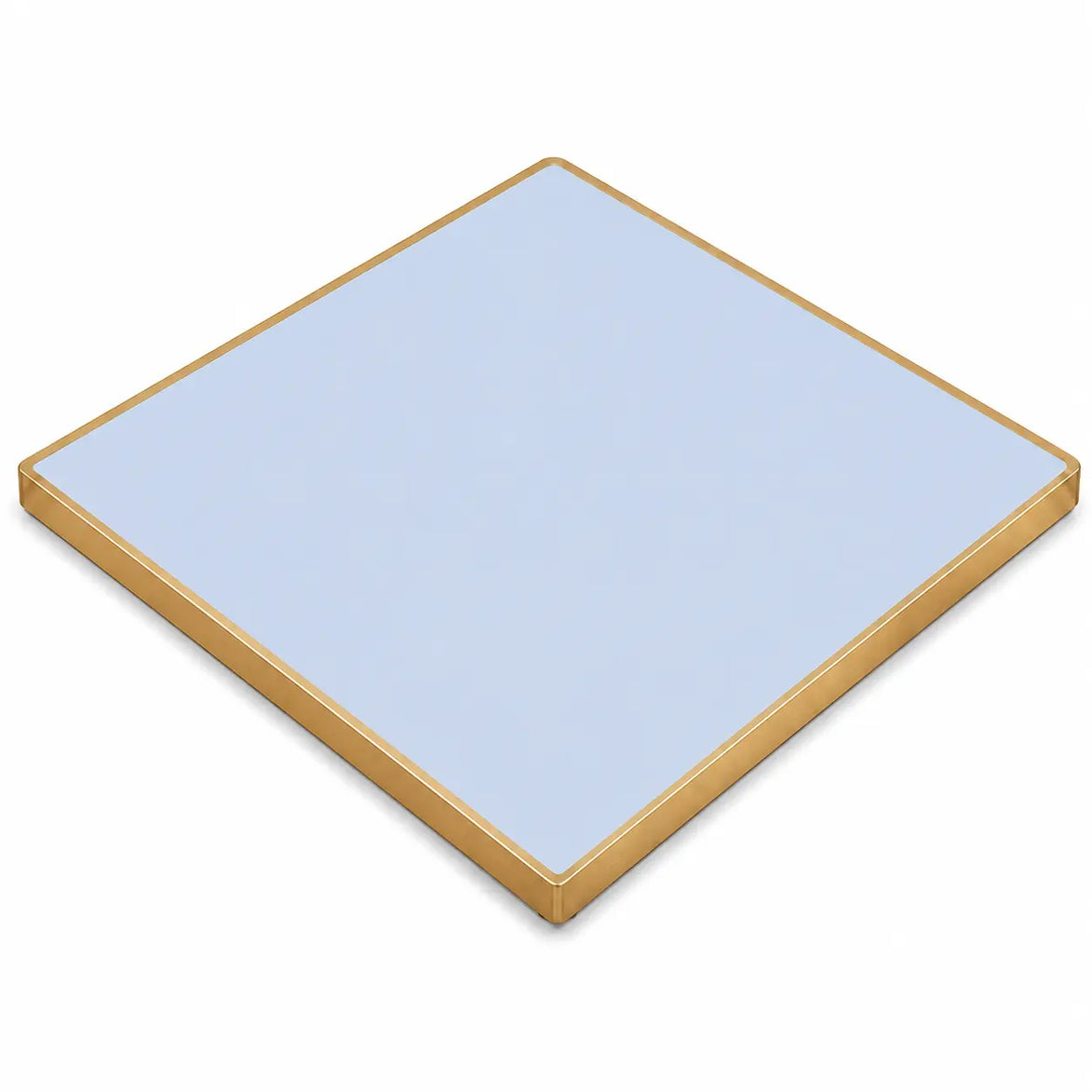 Plateau de table Capri carré – Chant laiton bakélisé