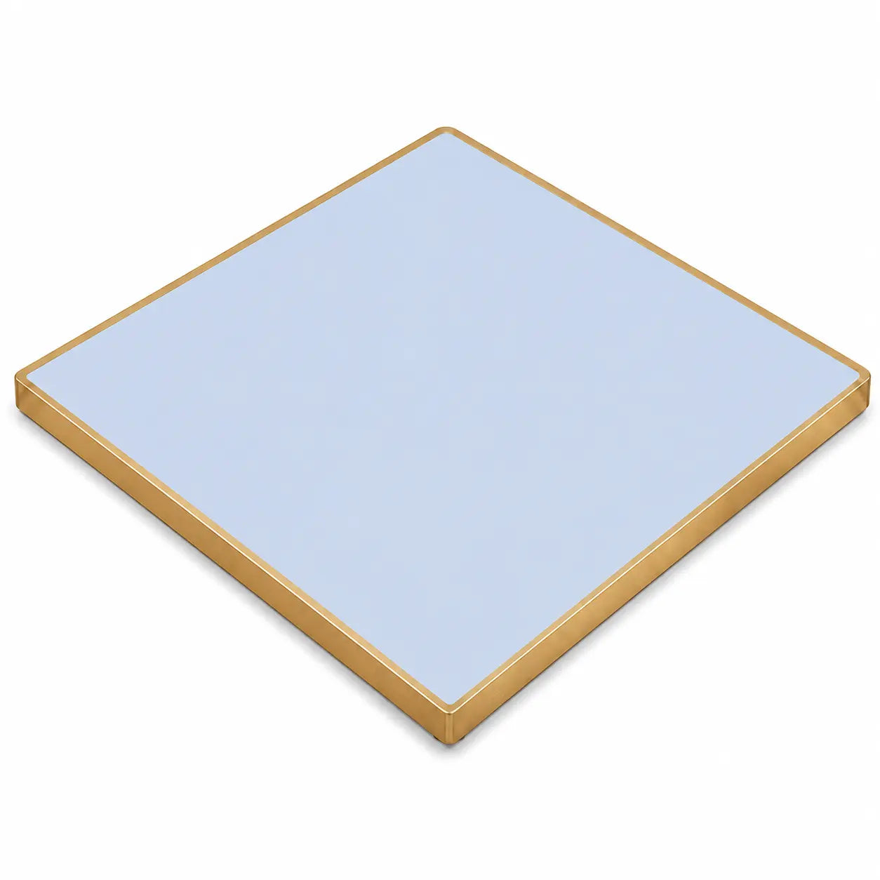 Plateau de table Capri carré – Chant laiton bakélisé