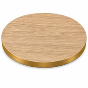 Plateau de table Capri rond – Chant PVC effet laiton
