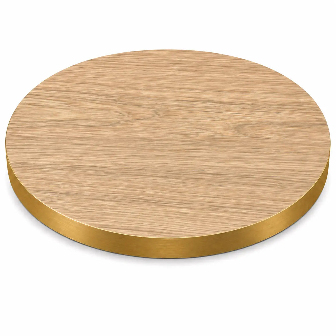 Plateau de table Capri rond – Chant PVC effet laiton