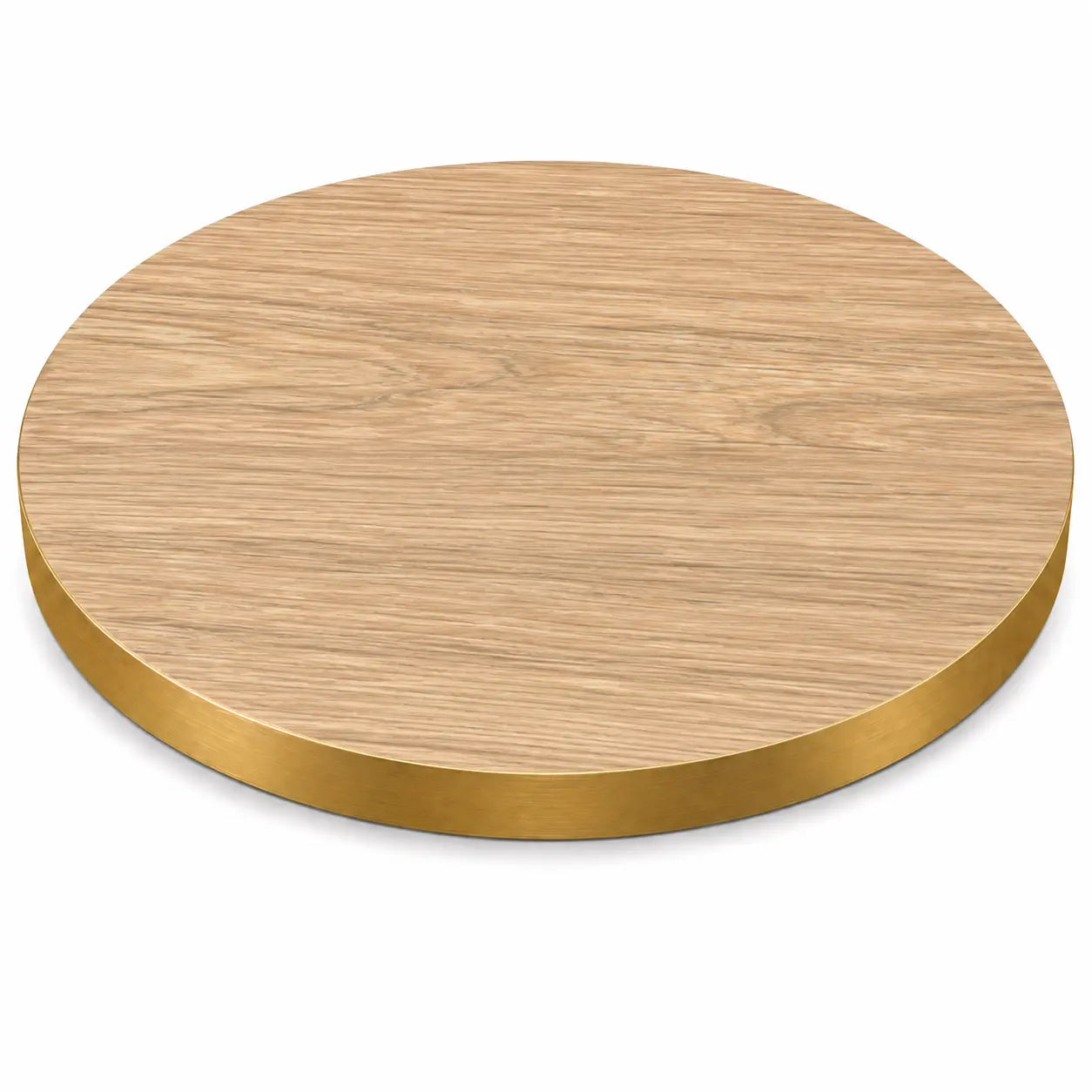 Plateau de table Capri rond – Chant PVC effet laiton