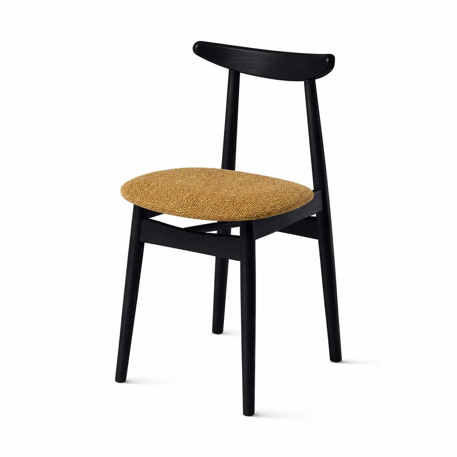 Chaise Osaka — chaise de restaurant en hêtre tapissée, coloris Safran M51