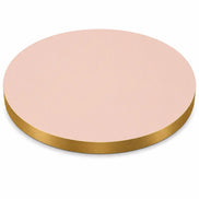 Plateau de table Capri rond – Chant PVC effet laiton