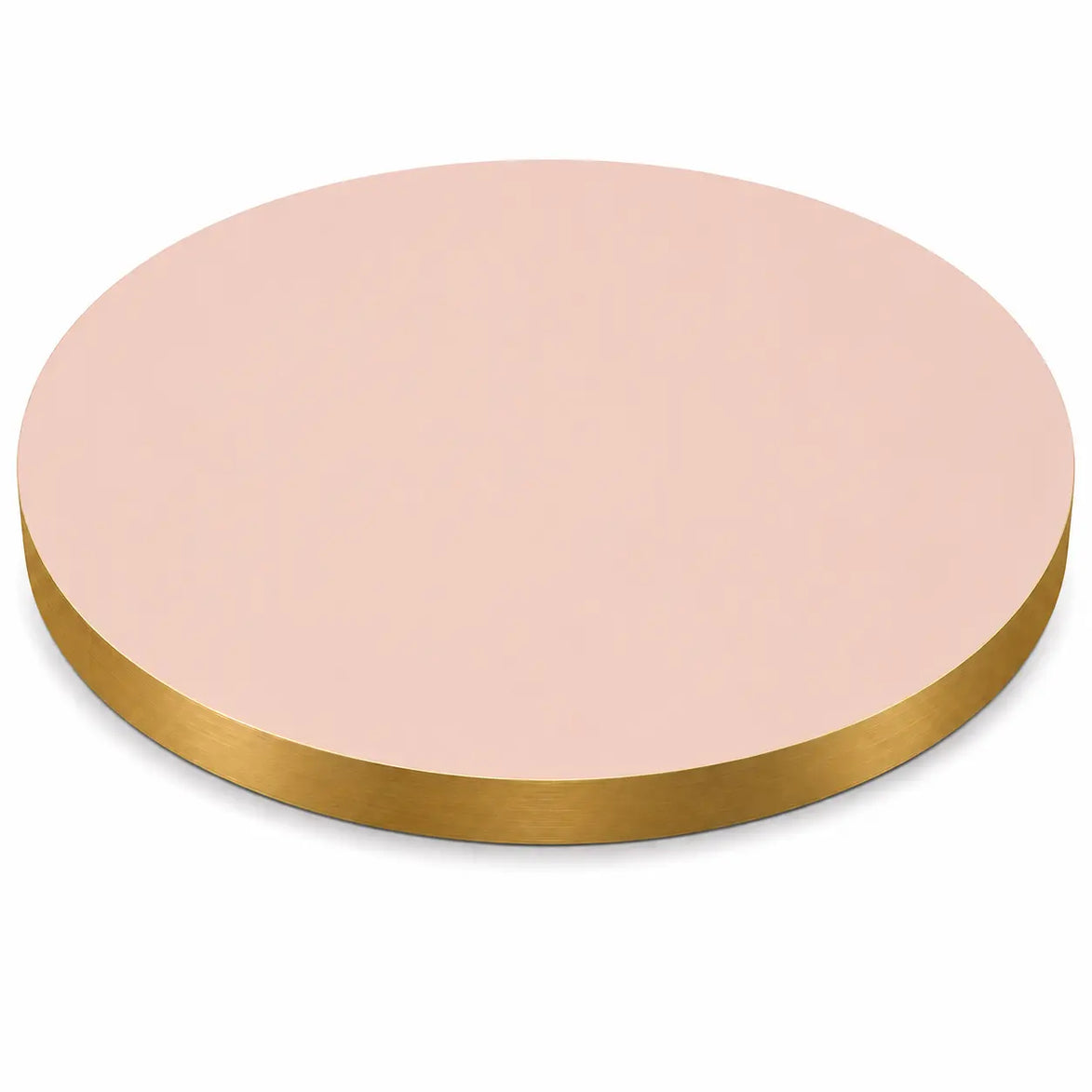 Plateau de table Capri rond – Chant PVC effet laiton