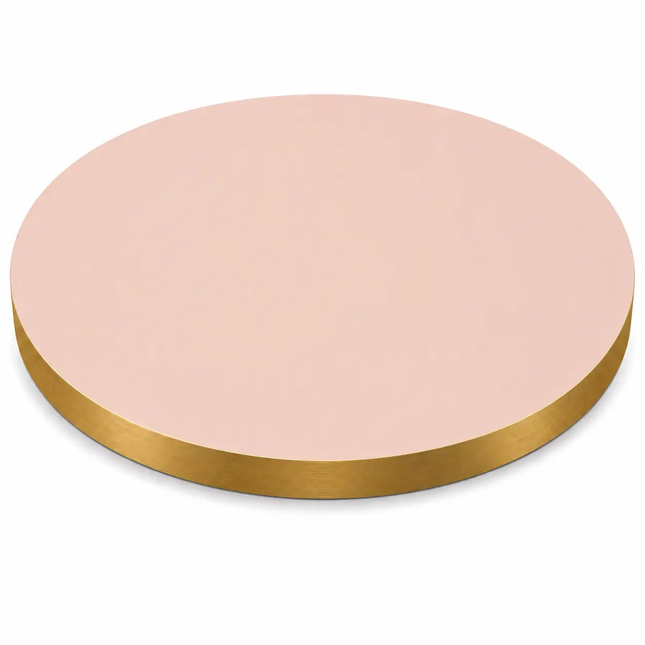 Plateau de table Capri rond – Chant PVC effet laiton