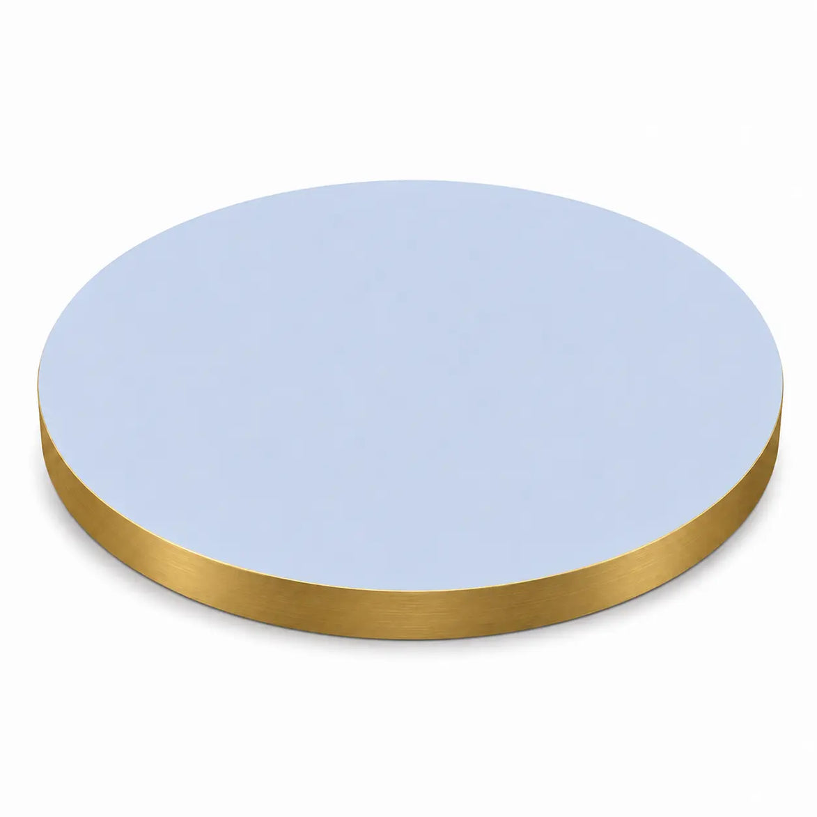 Plateau de table Capri rond – Chant PVC effet laiton