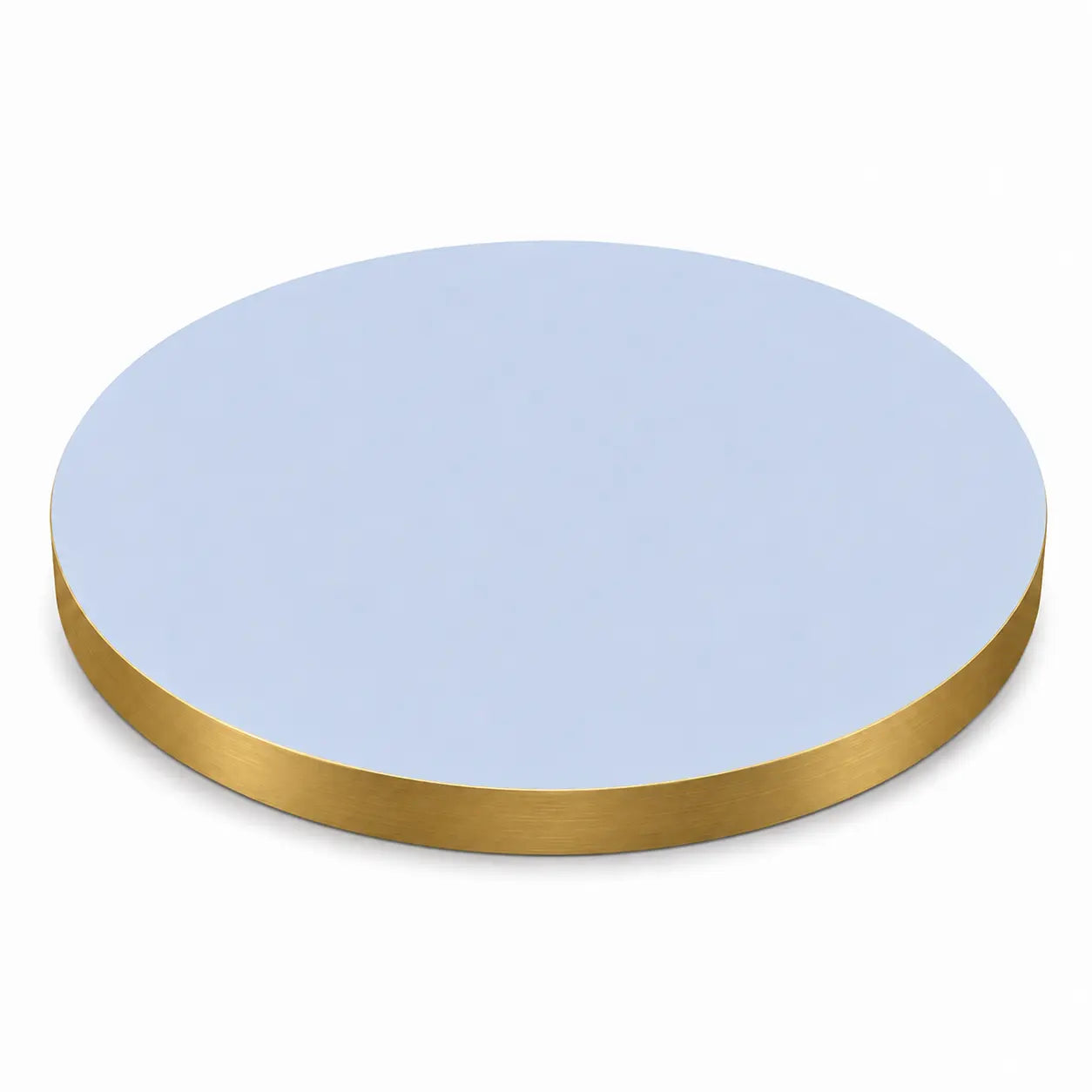 Plateau de table Capri rond – Chant PVC effet laiton