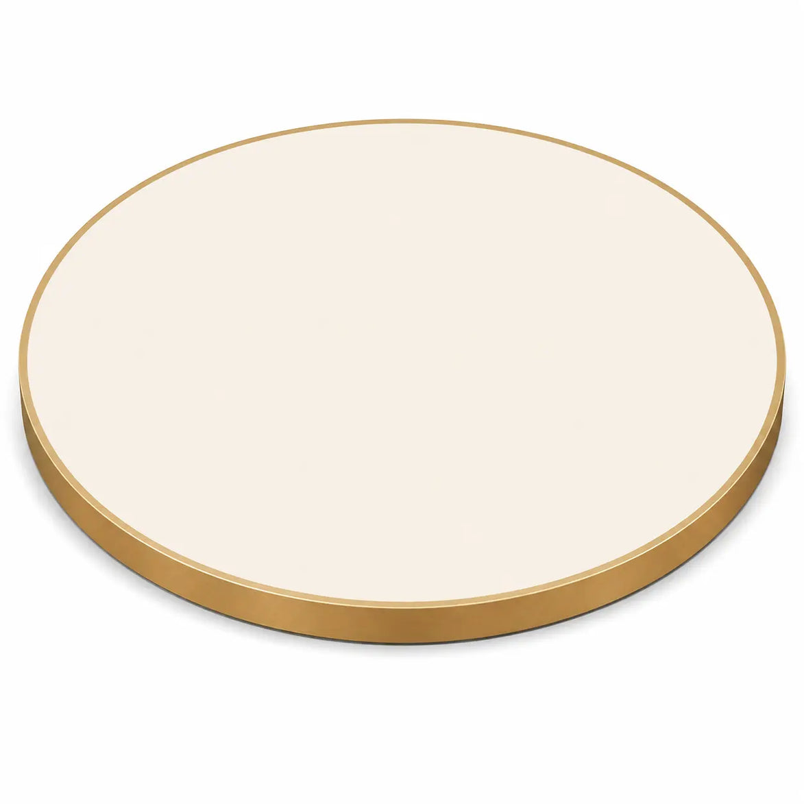 Plateau de table Capri rond – Chant laiton bakélisé