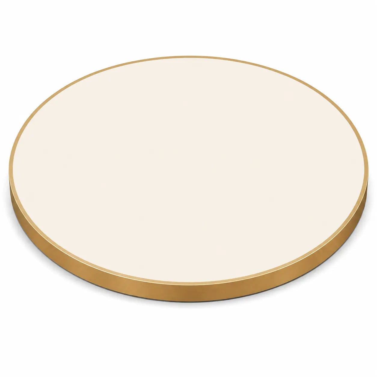 Plateau de table Capri rond – Chant laiton bakélisé