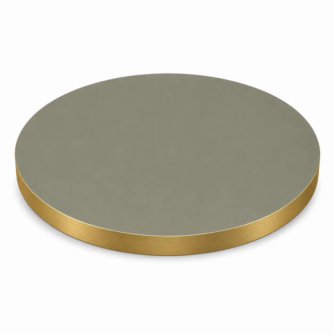 Plateau de table Capri rond – Chant PVC effet laiton