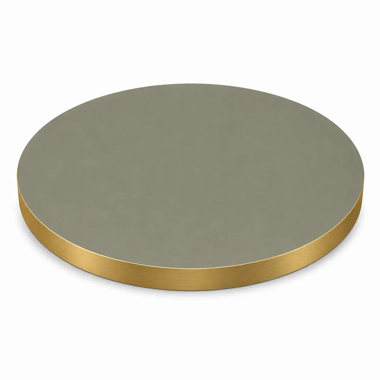 Plateau de table Capri rond – Chant PVC effet laiton