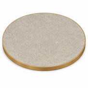 Plateau de table Capri rond – Chant laiton bakélisé